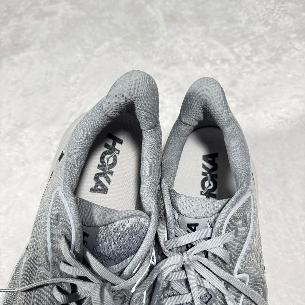 Hoka Clifton 10 Sneakers Mens 13D Galactic Gray Road Running Shoes - Picture 3 of 9